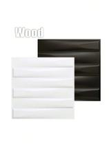 KIT COM 24 PLACAS 3D - 50x50 cm PVC ***AUTO ADESIVA*** MODELO WOOD -