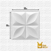 Kit com 24 Placas PVC 3D modelo Pétalas Decore até 6m