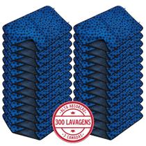 Kit com 24 Tapetes Adestradores de Alta Absorção 100x70 Patinha Azul c/Ganchos - 300 Lavagens