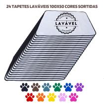 Kit com 24 Tapetes Adestradores Inteligente de Alta Absorção 100x70 Sortidos - 200 Lavagens - Vila Flor
