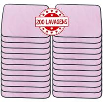 Kit com 24 Tapetes Adestradores Inteligente de Alta Absorção 70x50 Rosa - 200 Lavagens