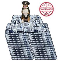 Kit com 24 Tapetes Higiênicos 70x50 Jornal Laváveis para cães 3 Camadas - Alta Absorção