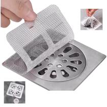 Kit com 24 Telas Protetor de Ralos Adesivos Descartáveis protege sujeiras, fios de cabelos e insetos Kit com 24 Telas Protetor de Ralos Adesivos Descartáveis protege sujeiras, fios de cabelos e insetos