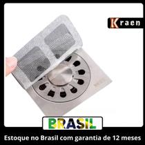 Kit com 24 Telas Protetor de Ralos Adesivos Descartáveis protege sujeiras, fios de cabelos e insetos
