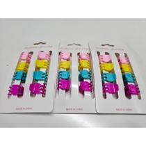 Kit com 24 un Mini Piranhas De Cabelo Purpurina Brilho cores infantil e adulto