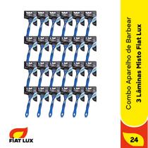 Kit com 24 unidades de Aparelho de barbear 3 lâminas misto Fiat Lux