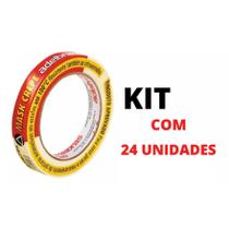 Kit com 24 unidades de Fita Crepe 710 Adelbrás 18mm x 50m