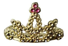 Kit Com 24 Unidades De Mini Coroa De Princesa Dourada Pente Kit Com 24 Unidades De Mini Coroa De Princesa Dourada Pente