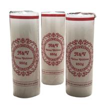 Kit com 24 Velas Votivas de 7 Dias 250g Cada, Feitas com Parafina Pura