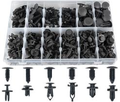 Kit com 240 Clipes e Rebites de Plástico para Carro - Fixadores e Kit de Retenção Push