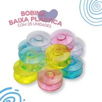 Kit com 25 Bobinas de Plástico Alta Coloridas para Máquina de Costura Kit com 25 Bobinas de Plástico Alta Coloridas para Máquina de Costura