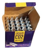 Kit com 25 Cilindros Gás CO2 12g Original Rossi Pressão Kit com 25 Cilindros Gás CO2 12g Original Rossi Pressão