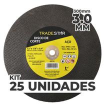 Kit Com 25 Disco De Corte Metal 12 300X3,0 Mm Furo 19,05 Mm