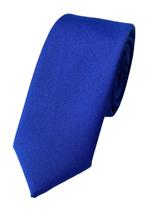 Kit com 25 gravata azul royal tecido oxford slim