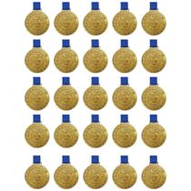 Kit com 25 Medalhas de Ouro M60 Honra ao Mérito C/Fita Azul