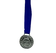 Kit Com 25 Medalhas de Prata M30 Honra ao Mérito C/Fita Azul