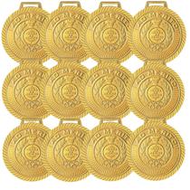 Kit com 25 Medalhas Rema Honra Ao Mérito 60mm Com Fita Ouro 4460 Kit com 25 Medalhas Rema Honra Ao Mérito 60mm Com Fita Ouro 4460
