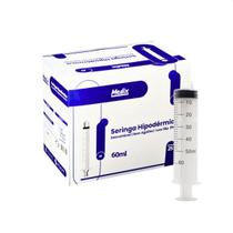 Kit com 25 Seringas 60 ml Desc sem agulha Luer Slip - Medix