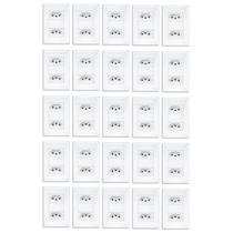 Kit Com 25 Tomadas Dupla Padrão 2P+T Dist 4x2 10A Evidence - FAME