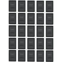 Kit Com 25 Tomadas Dupla Preta 2p+t 10a Black 250v Fame