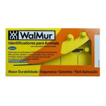 Kit com 25 walmur brinco grande sem macho amarelo