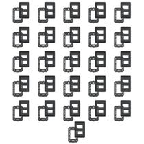 Kit Com 26 Placas 4X2 Preta 2 Módulo Distanciados Com Suporte Habitat Black - Fame