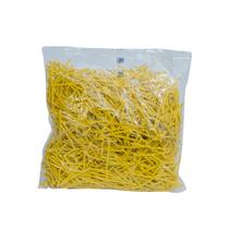 Kit Com 2kg Fecho Plástico Amarelo 8cm Lacre Flexível Para Sacolas, Pães, Doces e Embalagens