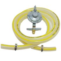 Kit Com 2M Mangueira Gás + Registro Para Botijão De Cozinha Kit Com 2M Mangueira Gás + Registro Para Botijão De Cozinha