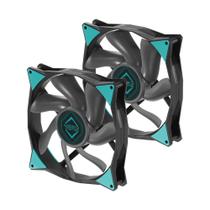 Kit com 2x Cooler FAN Iceberg Thermal IceGale 140mm Preto ICEGALE14-C2A