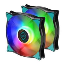Kit com 2x Cooler FAN Iceberg Thermal IceGale ARGB 140mm Preto e Branco ICEGALE14A-B2A Kit com 2x Cooler FAN Iceberg Thermal IceGale ARGB 140mm Preto e Branco ICEGALE14A-B2A