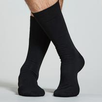 Kit com 3, 6 ou 12 Meias Sociais Preto, Azul Marrom e Cinza Tam 37,43