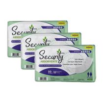 Kit com 3 Absorvente Geriátrico Pós Parto E Operatório Security Com 150 Atacado