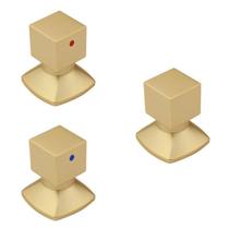 Kit com 3 Acabamentos para Registro C46 Água Quente/fria Ducon Metais