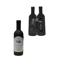 Kit Com 3 Acessórios Vinho Garrafa Saca-rolhas Abridor Anel