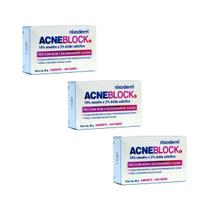 Kit Com 3 Acneblock S Sabonete Acne 80g - Nixoderm