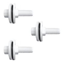 Kit com 3 Adaptador Roscável c/ Flange Fixa Branca 3/4" - Cipla Kit com 3 Adaptador Roscável c/ Flange Fixa Branca 3/4" - Cipla