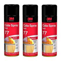 Kit com 3 Adesivo 3M Super 77 Cola Isopor Papel Acetato e Cortiça