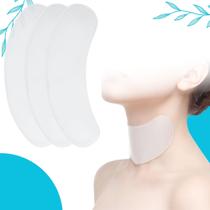 Kit com 3 Adesivos De Silicone Premium Anti-Rugas Anti-Papada Colágeno Reutilizável Uso Noturno