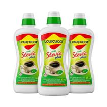 Kit Com 3 Adoçantes C/ Stevia Liquido 65ml Lowçucar Plus