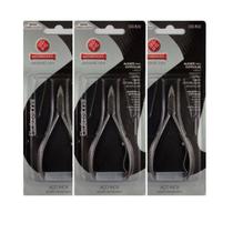 Kit com 3 Alicates de Cuticula Profissional Mundial INOX 722