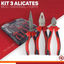 Kit Com 3 Alicates Universal De Bico E Corte 8 Pol 200mm Kit Com 3 Alicates Universal De Bico E Corte 8 Pol 200mm