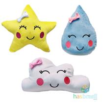 Kit com 3 Almofadas Gota Nuvem Estrela Decorativa para Quarto de Menino Kit com 3 Almofadas Gota Nuvem Estrela Decorativa para Quarto de Menino