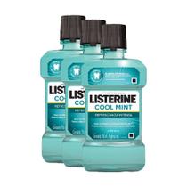 Kit com 3 Antissépticos Bucal Listerine Cool Mint 250ml