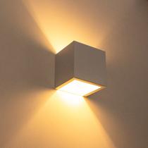 Kit com 3 Arandelas 2 Fachos Slim Branca Luminária Externa ou Interna St397