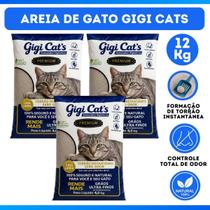 Kit Com 3 Areias de Gato Gigi Cats 4Kg
