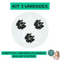 Kit com 3 arrastes para copo de liiquidificador Mondial/Walita/Mallory e outros