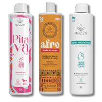 Kit com 3 Ativadores de Cachos 1 Litro Afro + 1 Litro Pitaya + 1 Litro Hialurônico da Mazzo Kit com 3 Ativadores de Cachos 1 Litro Afro + 1 Litro Pitaya + 1 Litro Hialurônico da Mazzo