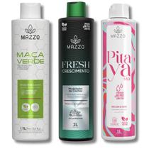 Kit com 3 Ativadores de Cachos 1 litro de Maçã Verde + 1 litro de Crescimento + 1 litro de Pitaya da Mazzo