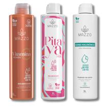 Kit com 3 Ativadores de Cachos 1 Litro Hidratação + 1 Litro Pitaya + 1 Litro Hialurônico da Mazzo Kit com 3 Ativadores de Cachos 1 Litro Hidratação + 1 Litro Pitaya + 1 Litro Hialurônico da Mazzo