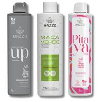 Kit com 3 Ativadores de Ondas e Cachos 1 litro de Maçã Verde + 1 litro de Nutrição + 1 litro de Pitaya da Mazzo
